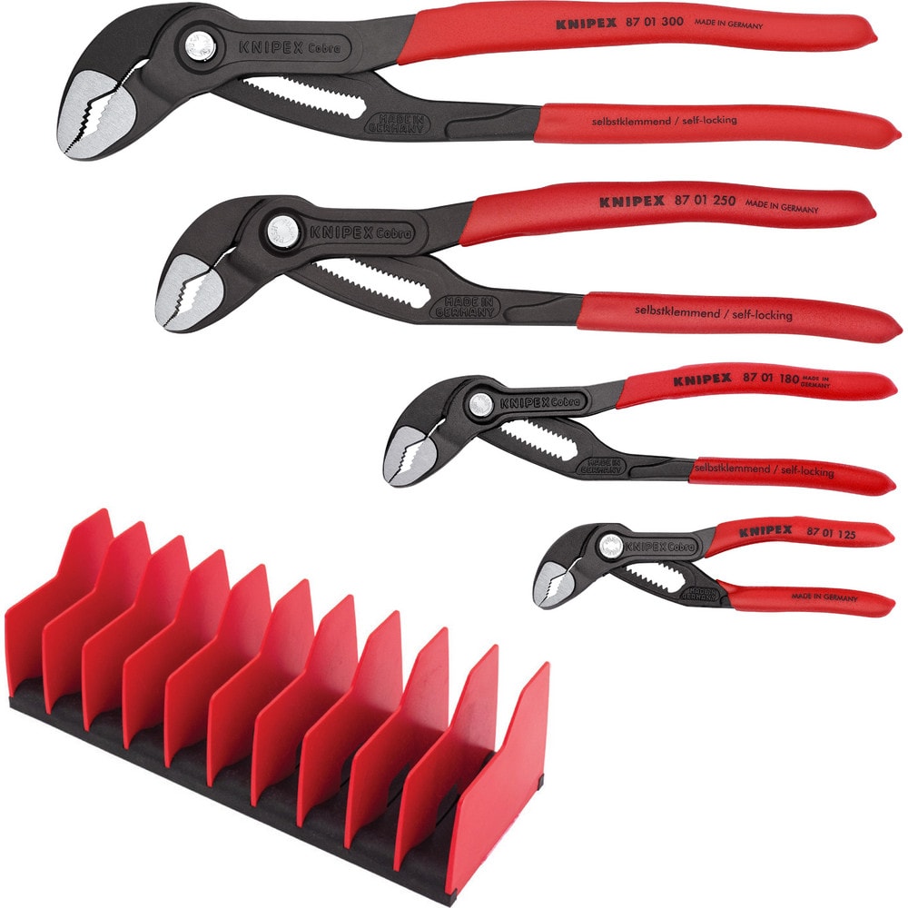 Plier Sets, Plier Type Included: Cobra Water Pump Pliers , Container Type: None , Handle Material: Non-Slip Plastic , Includes: 87 01 125, 87 01 180, 87 01 250 MPN:9K 00 80 138 US