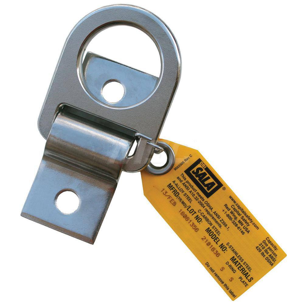 Anchors, Grips & Straps, Load Capacity: 420lb, 190kg , Material: Zinc-Plated Steel , Anchor Point Connection Type: D-Ring , Tensile Strength: 5000lb  MPN:7100217031