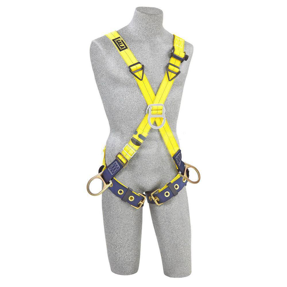 Fall Protection Harnesses: 420 Lb, Cross-Over Style, Size X-Large, For Climbing & Positioning, Polyester, Back Front & Side MPN:7012815456