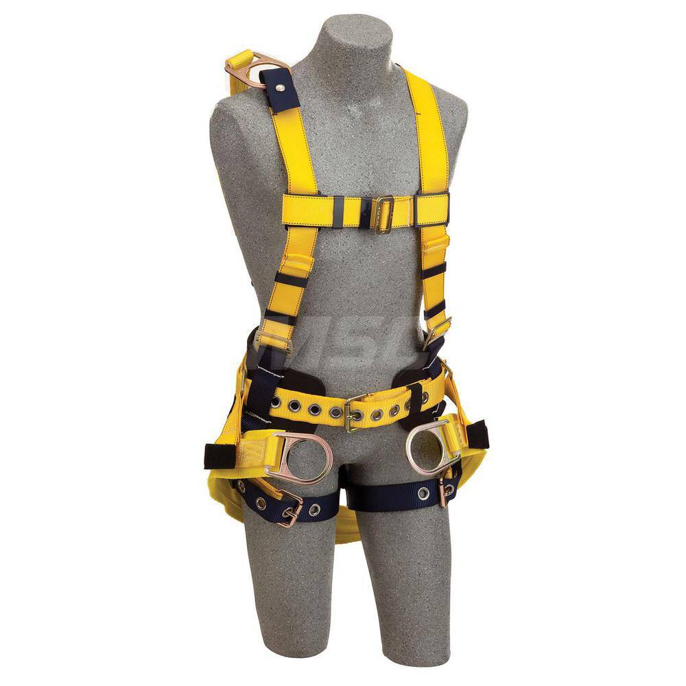 Fall Protection Harnesses: 420 Lb, Vest Style, Size Small, For Derrick & Oil Rig, Polyester, Back MPN:7012815538