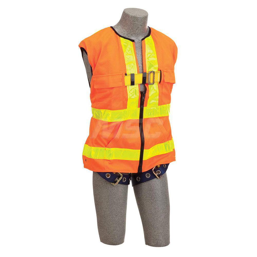 Fall Protection Harnesses: 420 Lb, Vest Style, Size Small, For General Industry, Polyester, Back MPN:7012815583