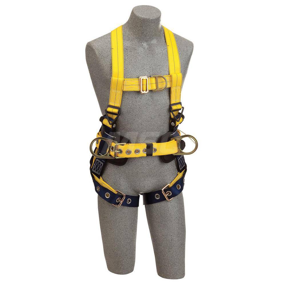 Fall Protection Harnesses: 420 Lb, Construction Style, Size Medium, For Climbing & Positioning, Polyester, Back Front & Side MPN:7012151395