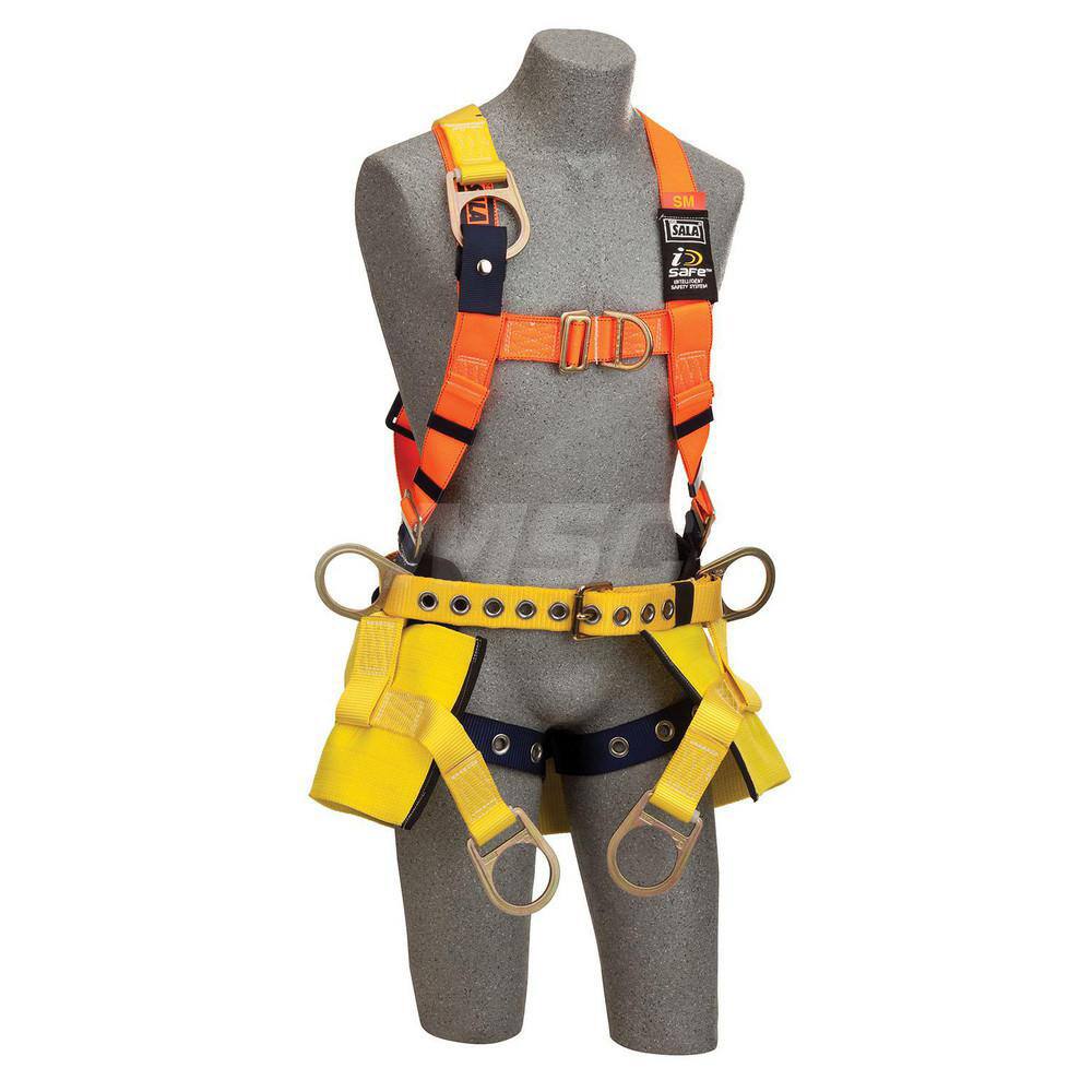 Fall Protection Harnesses: 420 Lb, Vest Style, Size Medium, For General Industry, Polyester, Back Front Shoulder & Side MPN:7012815641