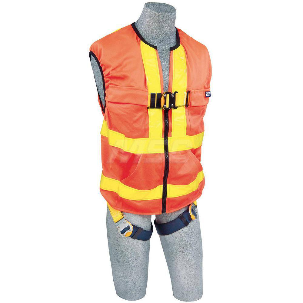 Fall Protection Harnesses: 420 Lb, Vest Style, Size Small, For General Industry, Polyester, Back MPN:7012815876