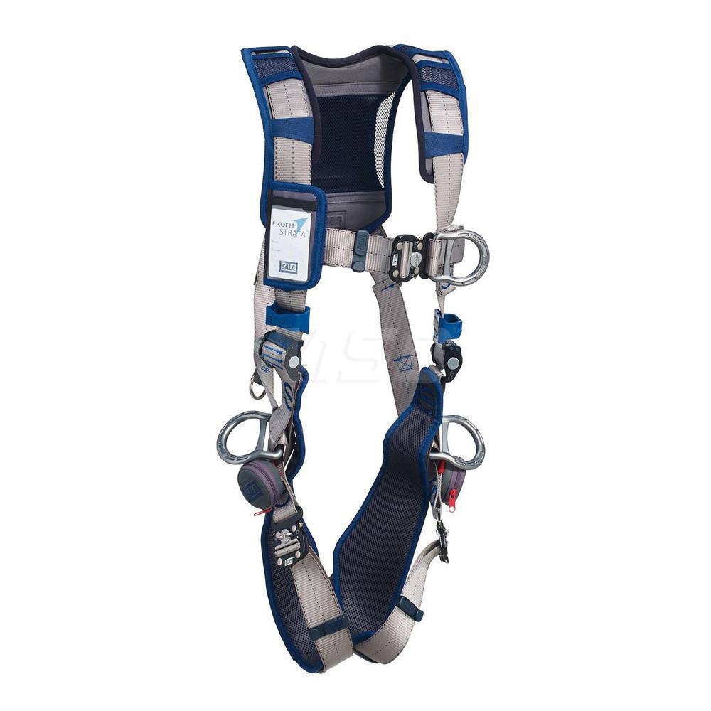 Fall Protection Harnesses: 420 Lb, Vest Style, Size Medium, For Climbing & Positioning, Polyester, Back Front & Side MPN:7012815970