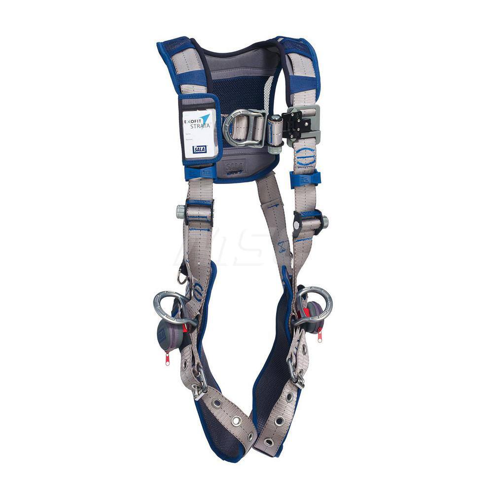 Fall Protection Harnesses: 420 Lb, Vest Style, Size Large, For Climbing & Positioning, Polyester, Back Front & Side MPN:7012815991