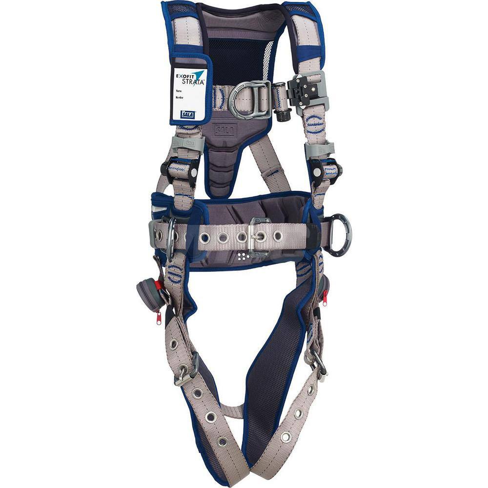 Fall Protection Harnesses: 420 Lb, Construction Style, Size Medium, For Climbing & Positioning, Polyester, Back Front & Side MPN:7012816063