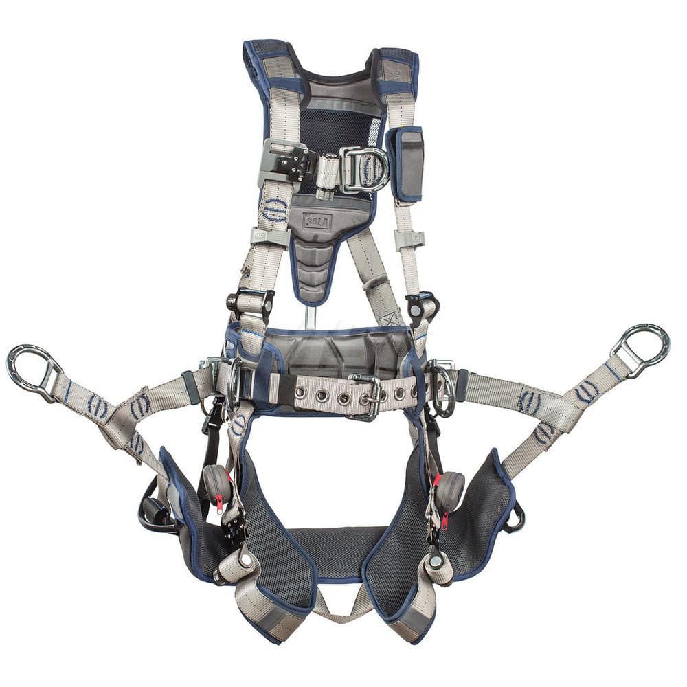 Fall Protection Harnesses: 420 Lb, Tower Climbers Style, Size Small, For Climbing, Polyester, Back Front & Side MPN:7012816076