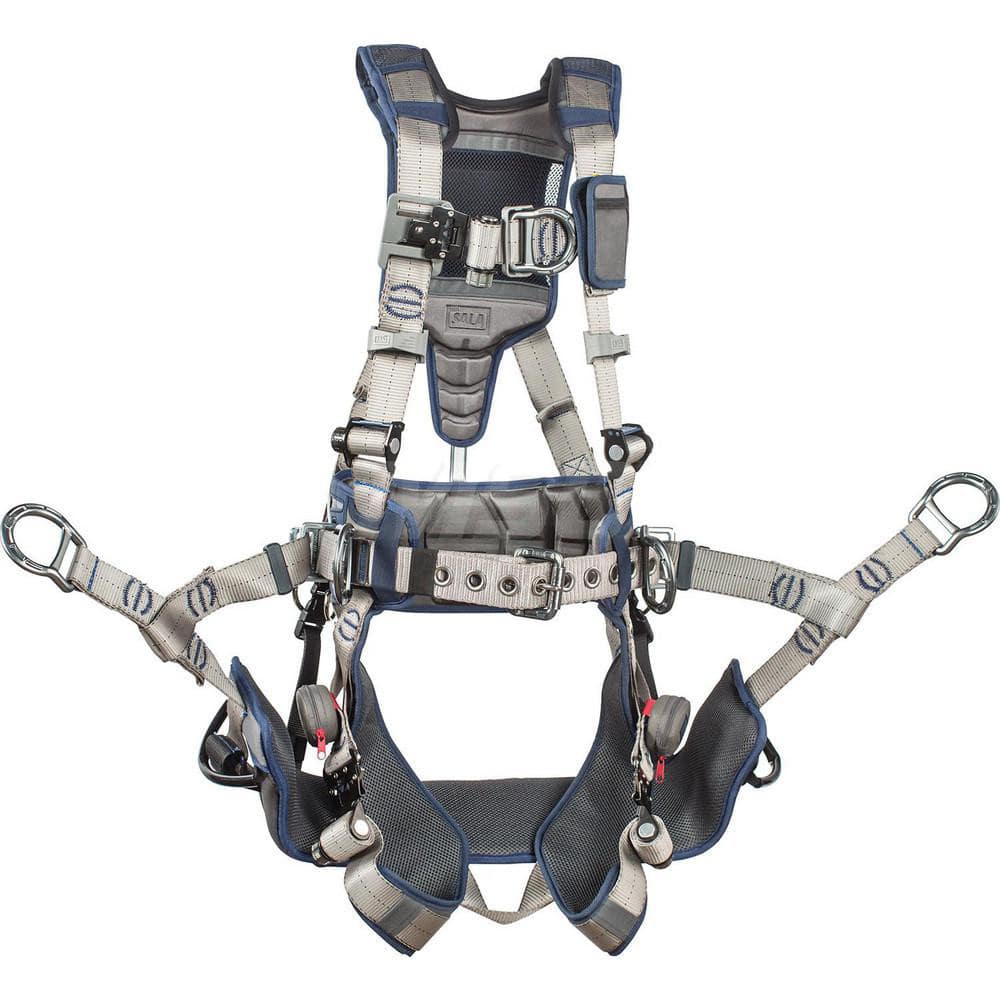 Fall Protection Harnesses: 420 Lb, Tower Climbers Style, Size X-Large, For Climbing, Polyester, Back Front & Side MPN:7012816082