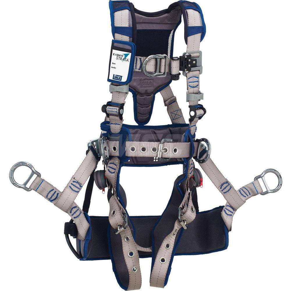 Fall Protection Harnesses: 420 Lb, Tower Climbers Style, Size Medium, For Climbing, Polyester, Back Front & Side MPN:7100226828