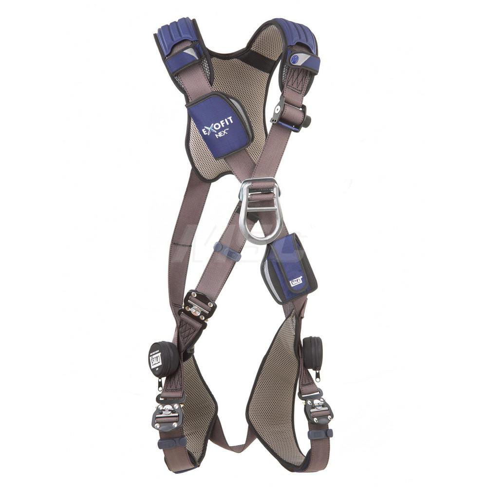 Fall Protection Harnesses: 420 Lb, Cross-Over Style, Size Small, For Climbing, Polyester, Back & Front MPN:7100204374