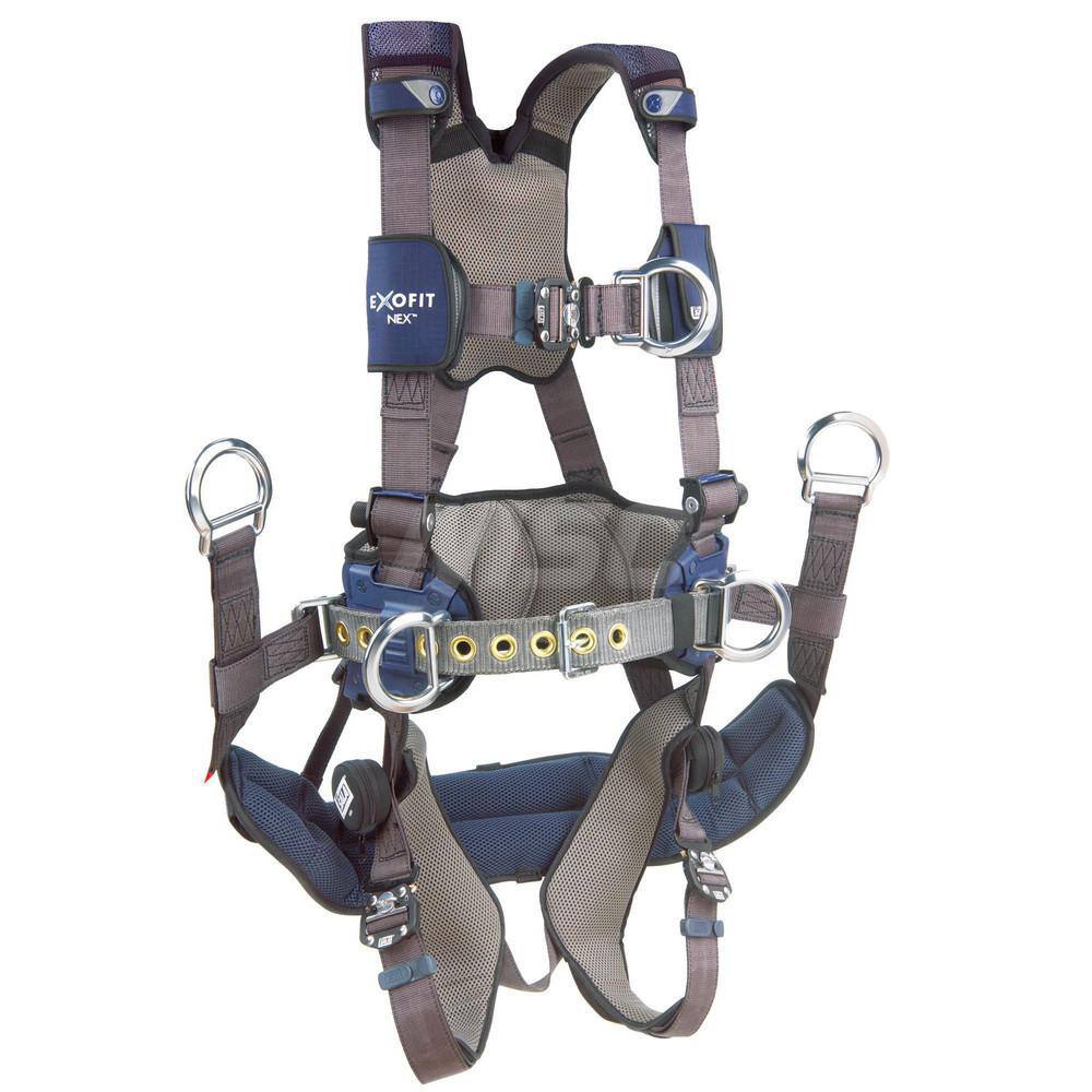 Fall Protection Harnesses: 420 Lb, Tower Climbers Style, Size Small, For Climbing, Polyester, Back Front & Side MPN:7100188764