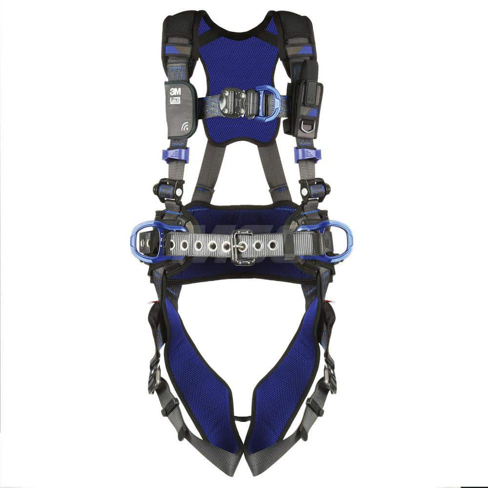 Fall Protection Harnesses: 420 Lb, Size 2X-Large, For Climbing Positioning & Wind Energy, Back Front & Hips MPN:7100309977