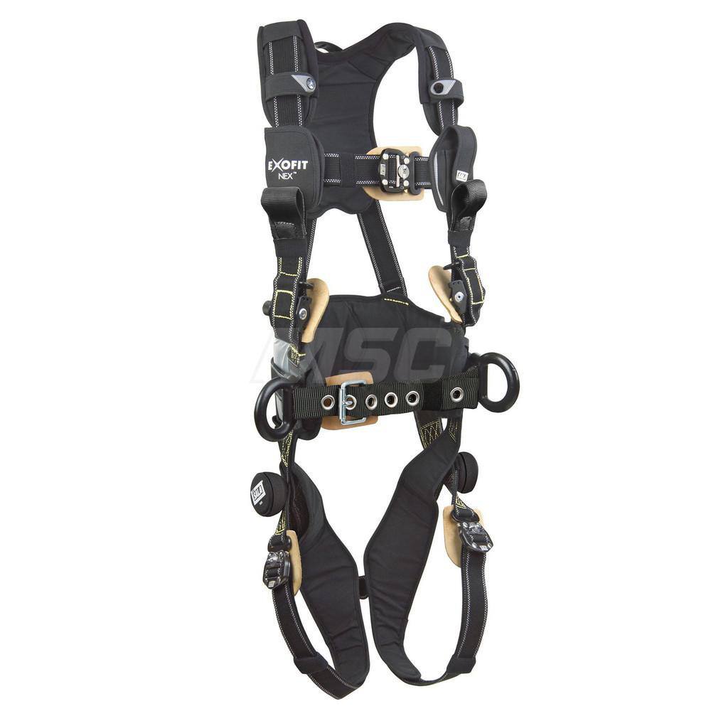 Fall Protection Harnesses: 420 Lb, Construction Style, Size Medium, For Positioning Retrieval & Rescue, Nomex & Kevlar, Back & Side MPN:7012816293