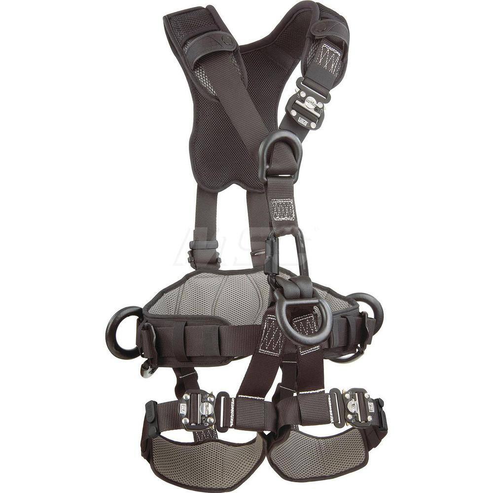 Fall Protection Harnesses: 420 Lb, Vest Style, Size Large, For Retrieval & Rescue, Polyester, Back Front & Side MPN:7012816342