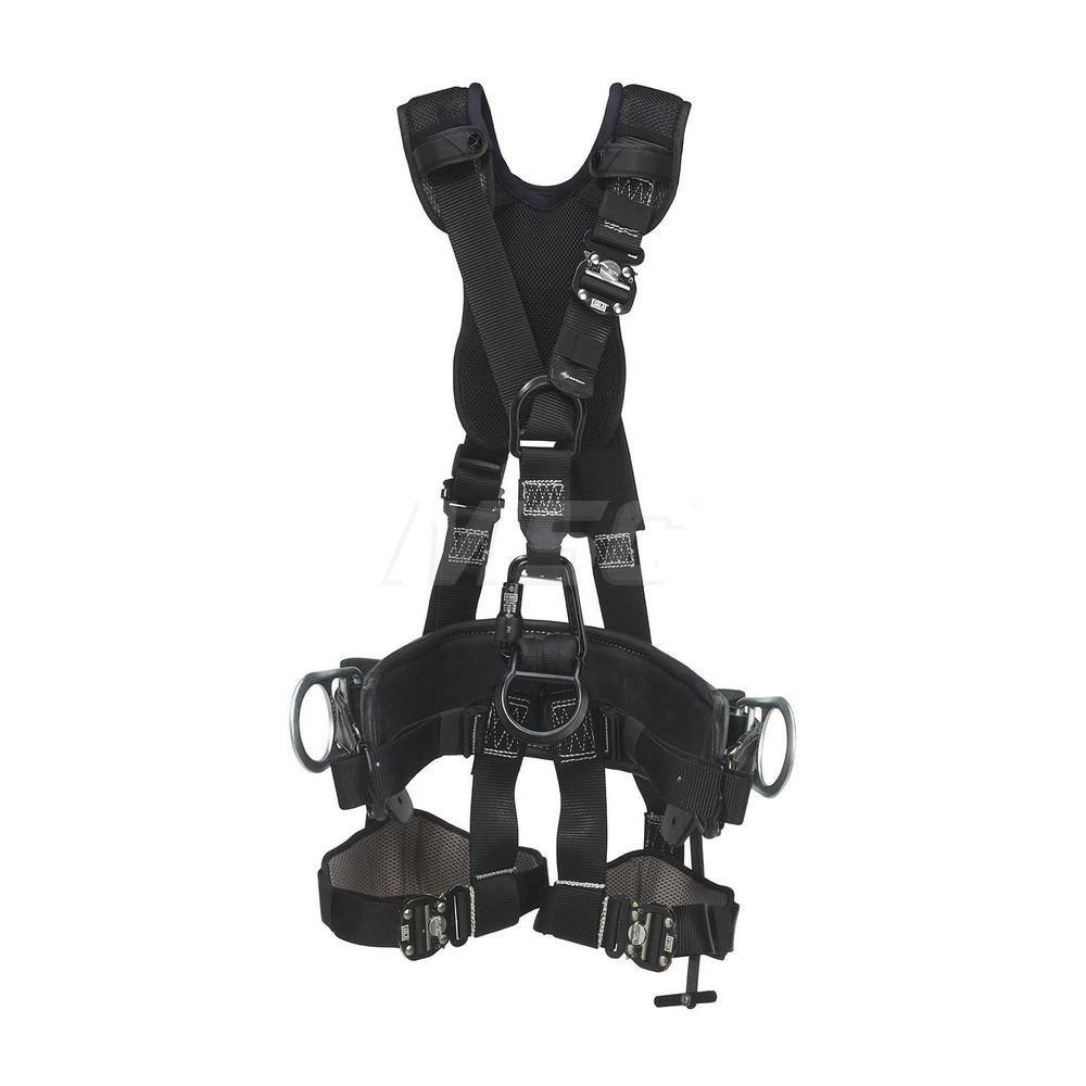 Fall Protection Harnesses: 420 Lb, Vest Style, Size Large, For Climbing & Positioning, Nylon, Back Front & Side MPN:7012816382