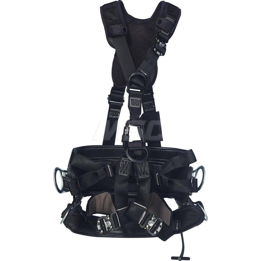 Fall Protection Harnesses: 420 Lb, Vest Style, Size Large, For Climbing & Positioning, Nylon, Back Front & Side MPN:7012816391