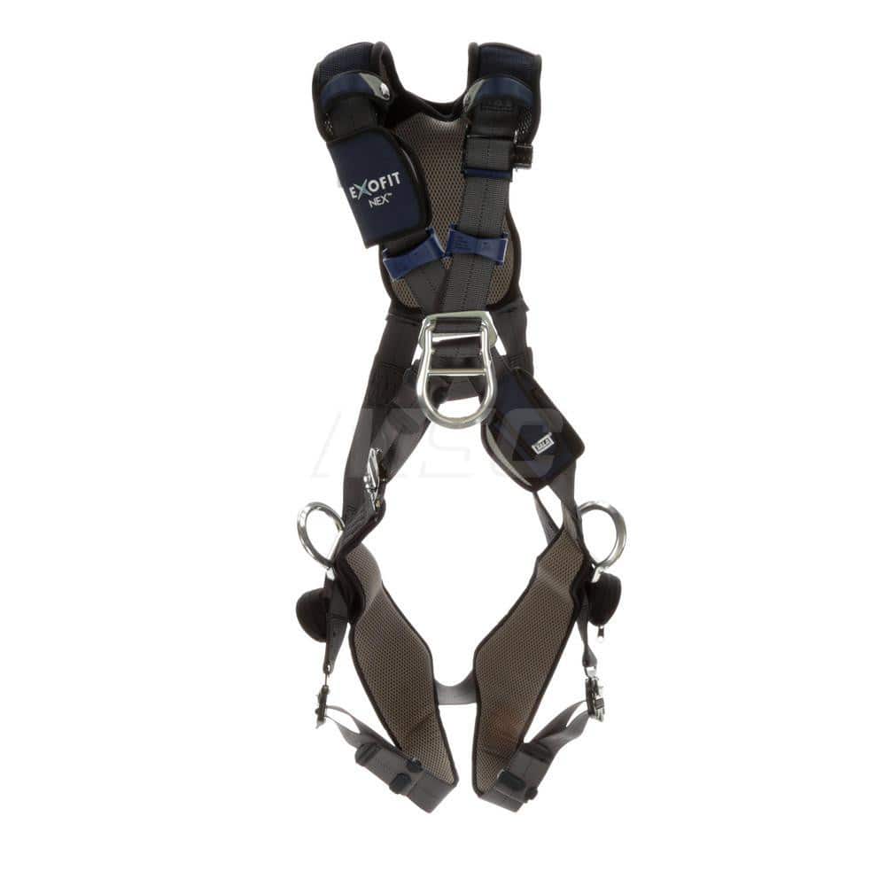 Fall Protection Harnesses: 420 Lb, Cross-Over Style, Size Small, For Climbing & Positioning, Polyester, Back Front & Side MPN:7012816561