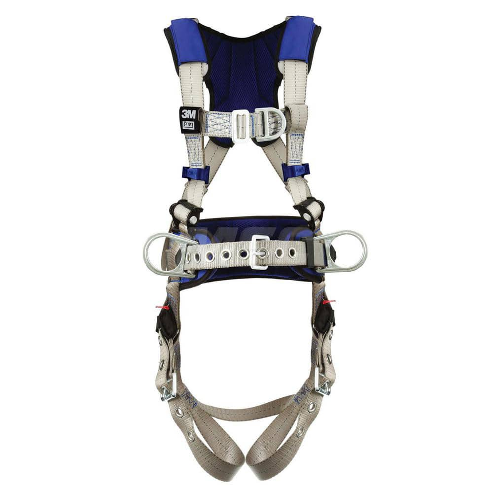 Fall Protection Harnesses: 420 Lb, Construction Style, Size Large, For Climbing & Positioning, Back Front & Hips MPN:7012817559