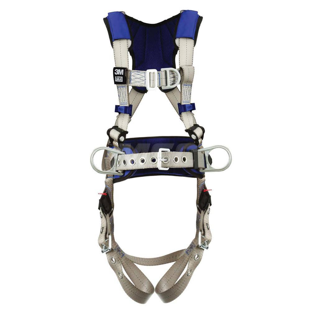 Fall Protection Harnesses: 420 Lb, Construction Style, Size 2X-Large, For Climbing & Positioning, Back Front & Hips MPN:7012817563