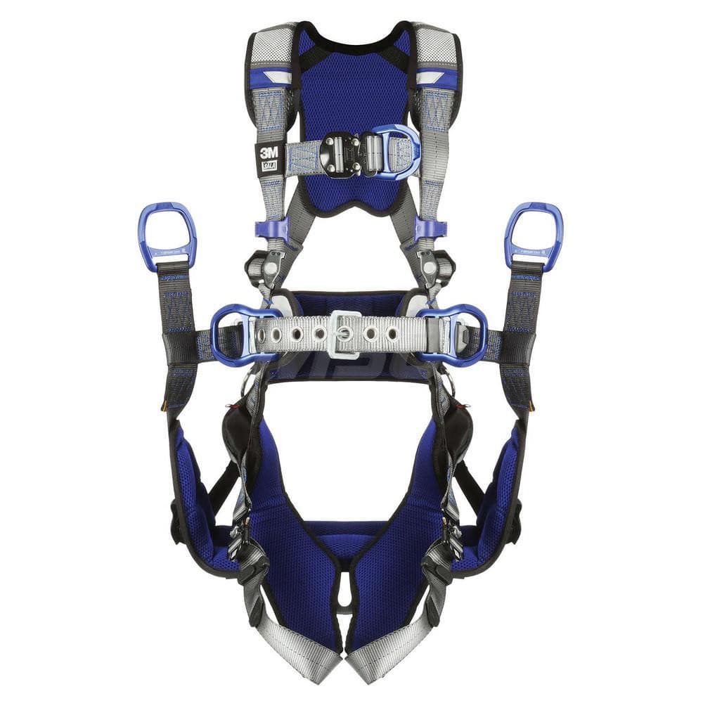 Fall Protection Harnesses: 420 Lb, Tower Climbers Style, Size Large, For Climbing, Back Front & Hips MPN:7012817882