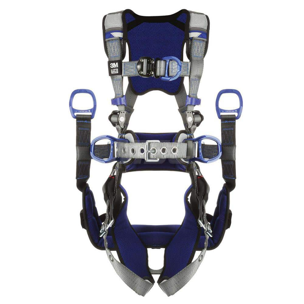 Fall Protection Harnesses: 420 Lb, Tower Climbers Style, Size Medium, For Climbing, Back Front & Hips MPN:7012817889