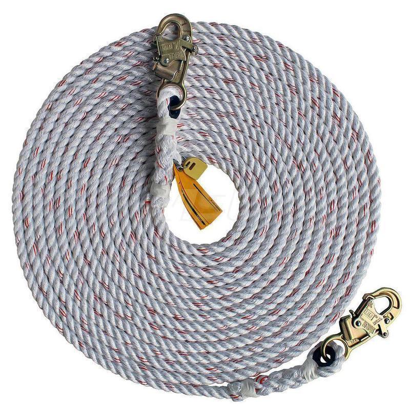 Lanyards & Lifelines, Load Capacity: 310lb, 141kg , Lifeline Material: Polyester , Capacity (Lb.): 310 , End Connections: Snap Hook  MPN:7100230819