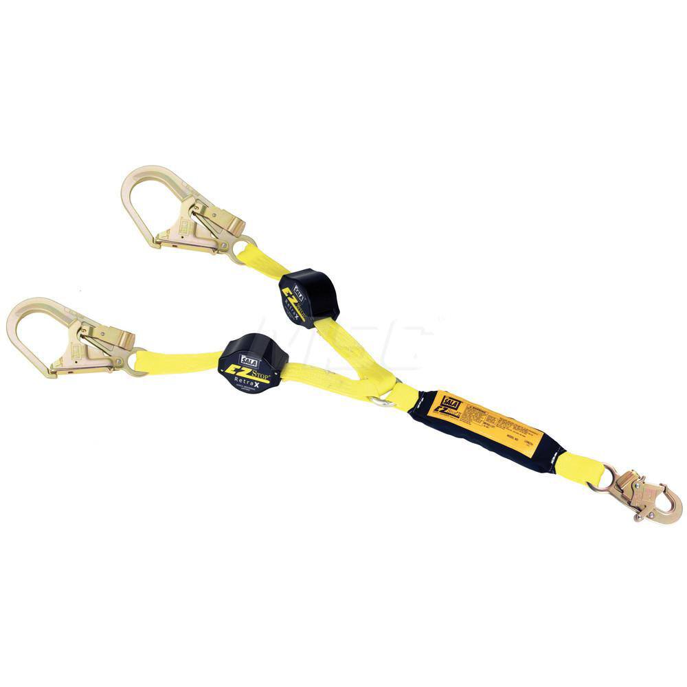 Lanyards & Lifelines, Load Capacity: 310lb, 141kg , Lifeline Material: Polyester , Capacity (Lb.): 310 , End Connections: Snap Hook  MPN:7100240695