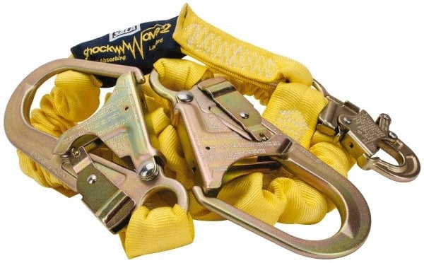 6' Long, 2 Leg Locking Snap Hook Harness Shock Absorbing Lanyard MPN:7100188780