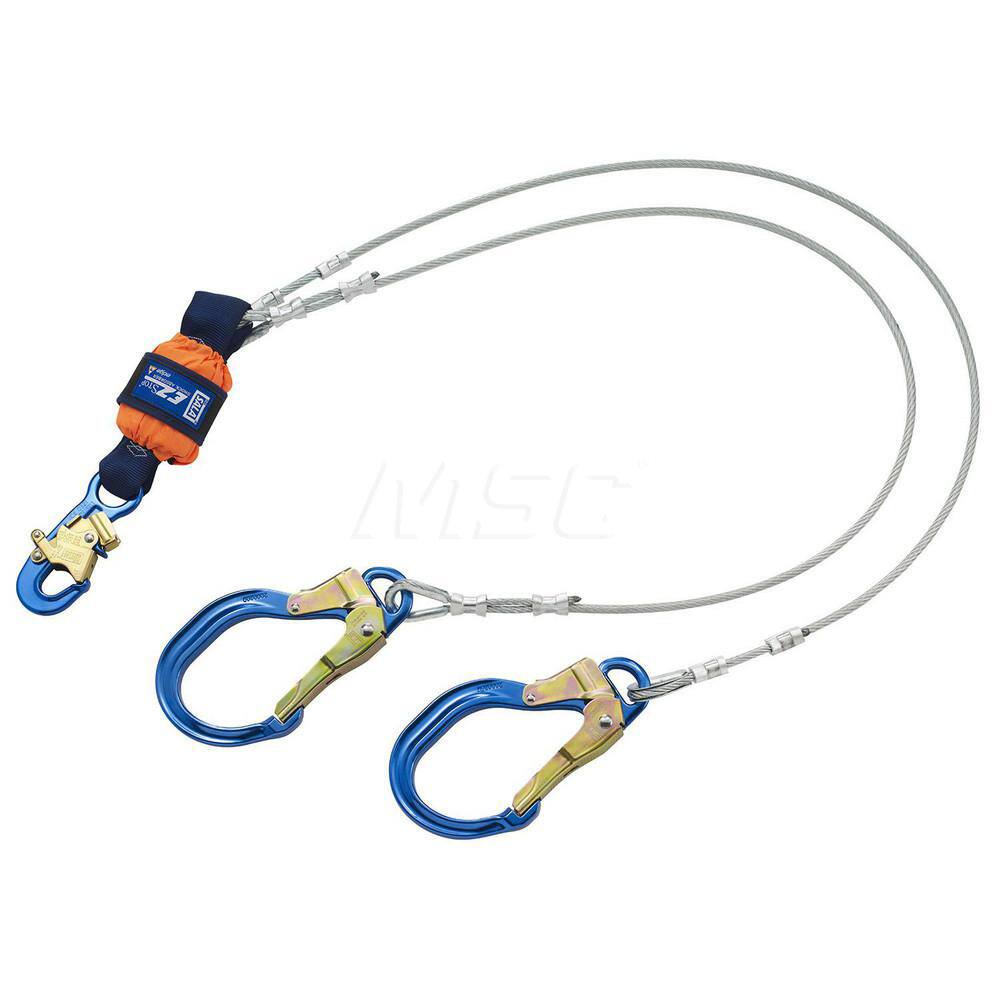 Lanyards & Lifelines, Load Capacity: 310lb, 141kg , Lifeline Material: Galvanized Steel , Capacity (Lb.): 310 , End Connections: Snap Hook  MPN:7100237574