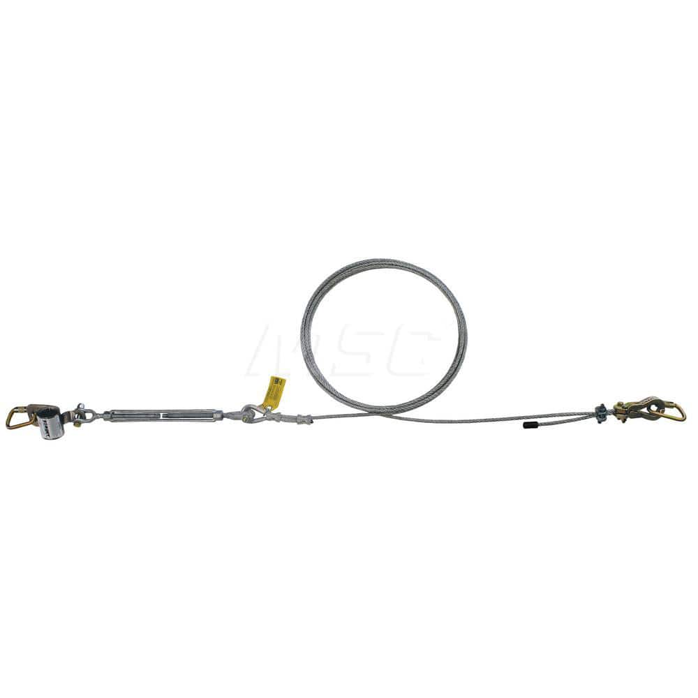 Lanyards & Lifelines, Load Capacity: 310lb, 141kg , Lifeline Material: Galvanized Steel , Capacity (Lb.): 310 , End Connections: Snap Hook  MPN:7012820260