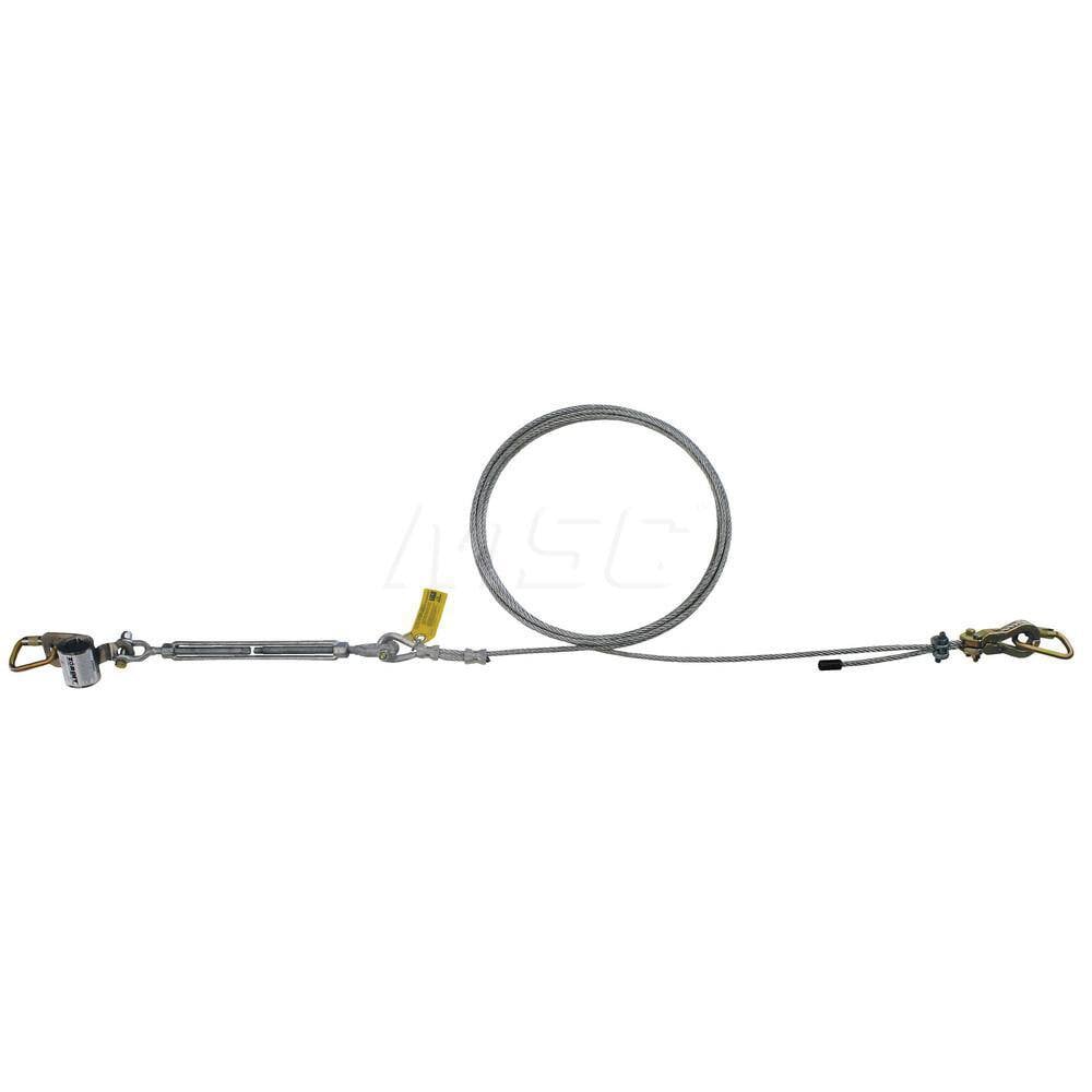 Lanyards & Lifelines, Load Capacity: 310lb, 141kg , Lifeline Material: Steel , Capacity (Lb.): 310 , End Connections: Snap Hook , Maximum Number Of Users: 6  MPN:7100226852