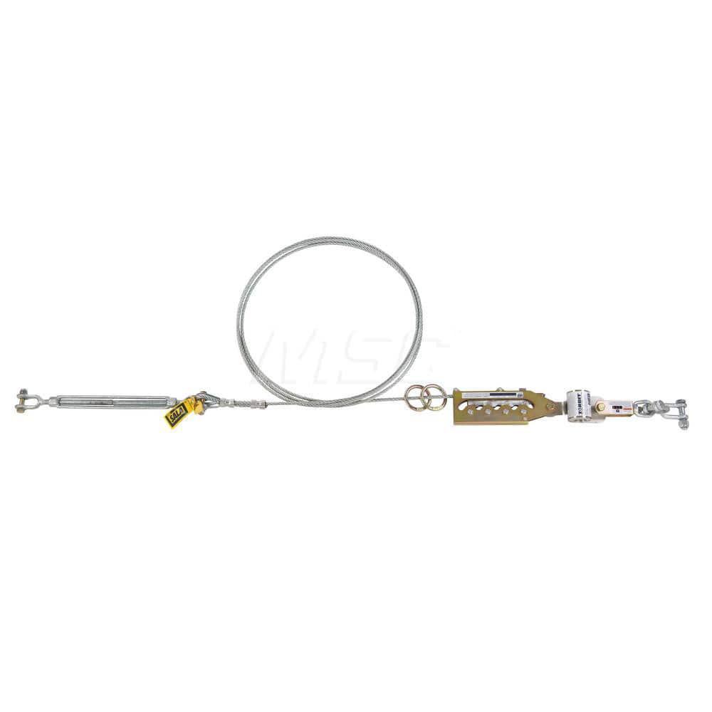 Lanyards & Lifelines, Load Capacity: 310lb, 141kg , Lifeline Material: Galvanized Steel , Capacity (Lb.): 310 , End Connections: Snap Hook  MPN:7100220307