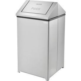 GoVets™ Stainless Steel Square Swing Top Trash Can 40 Gallon 269641