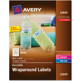 Avery® Durable Wraparound Printer Labels 9-3/4 x 1-1/4 White 40/Pack 22845