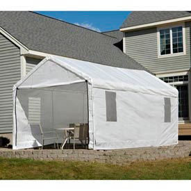 10x20 Canopy Enclosure Kit - White w/Windows for 1-3/8