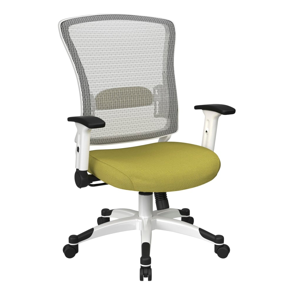 Office Star Space Seating Ergonomic Mesh Mid-Back Managers Chair, Olive/White MPN:317W-W1C1F2W-5879