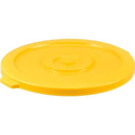 GoVets™ Plastic Trash Can Lid - 32 Gallon Yellow 461YL240