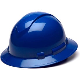 Ridgeline Full Brim Hard Hat Blue Full Brim 4-Point Ratchet Suspension - Pkg Qty 12 HP54160