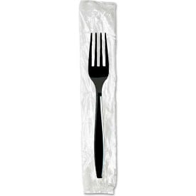 Dixie® DXEFH53C7  Individually Wrapped Forks Plastic Black 1000/Carton FH53C