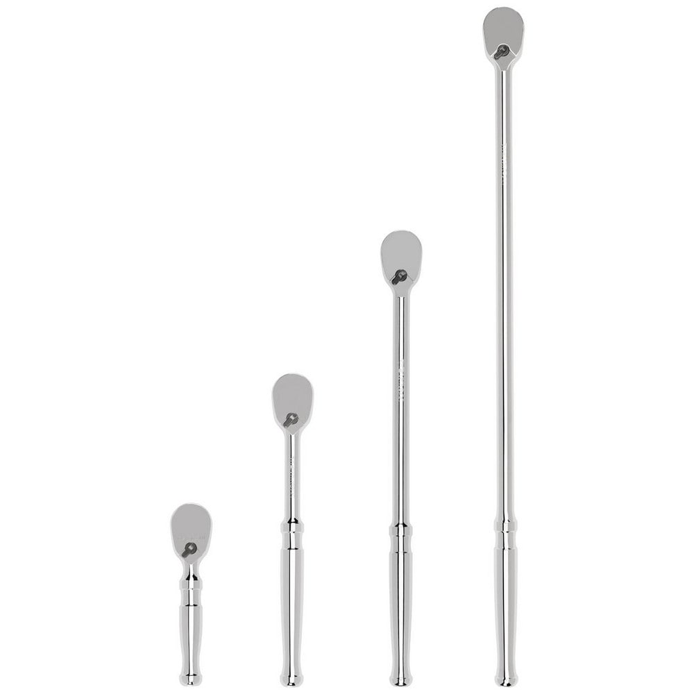 Ratchet Sets, Drive Size: 3/8 in , Overall Length (Inch): 4-1/2, 8, 12, 18 , Head Shape: Pear , Head Style: Fixed, Reversible , Head Features: Compact  MPN:SRH91007