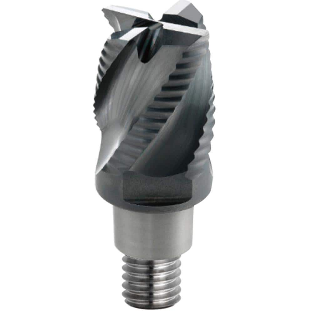 Roughing End Mill Heads, Mill Diameter (Decimal Inch): 0.7500 , Pitch: Variable , Connection Type: Tapered, Threaded , End Type: Square  MPN:827294