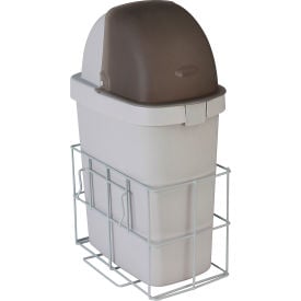 Detecto® Waste Bin with Accessory Rail For Rescue Anesthesiology Loaded Carts CARCWB