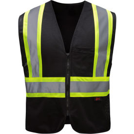 GSS Safety Enhanced Visibility Multi-Color Vest-Black-4XL/5XL 3135-4XL/5XL