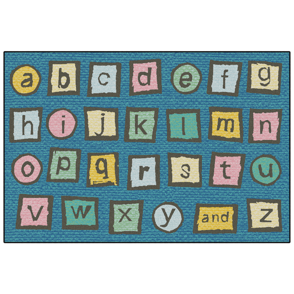 Carpets for Kids KID$Value Rugs Alphabet Blocks Activity Rug, 3ft x 4ft6in, Dark Blue (Min Order Qty 2) MPN:37.48