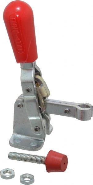 Manual Hold-Down Toggle Clamp: Vertical, 200 lb Capacity, U-Bar, Flanged Base MPN:202