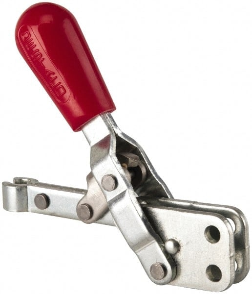 Manual Hold-Down Toggle Clamp: Vertical, 200 lb Capacity, Solid Bar, Straight Base MPN:202-B