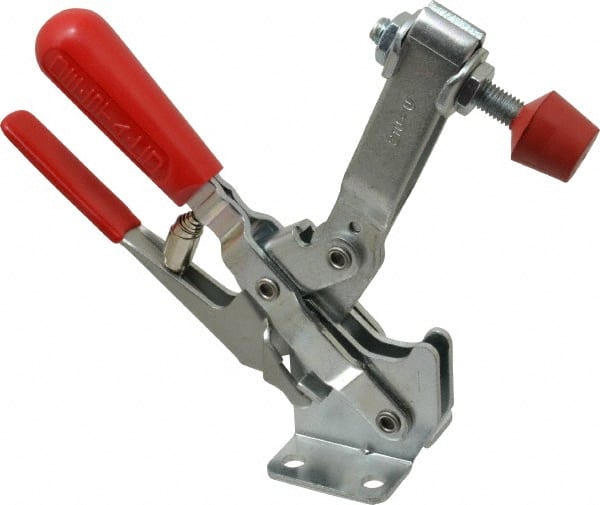 Manual Hold-Down Toggle Clamp: Vertical, 600 lb Capacity, U-Bar, Flanged Base MPN:210-UR