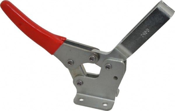 Manual Hold-Down Toggle Clamp: Horizontal, 1,000 lb Capacity, U-Bar, Flanged Base MPN:245-U