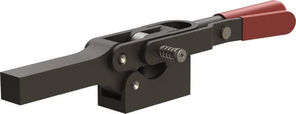 Manual Hold-Down Toggle Clamp: Horizontal, 1,299.4 lb Capacity, Solid Bar, Solid Base MPN:5310-BR